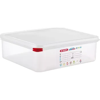Dóza na potraviny ARAVEN Gastronádoba s víkem GN 2/3, PP, hloubka: 100 mm, objem: 9 L, hermetická