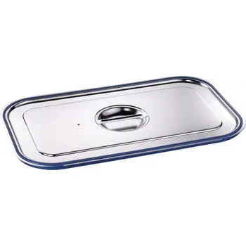 Dóza na potraviny B.PRO GN-poklička 18/10 nerezová, s madlem, formovaná těsnění, GN: 1/1