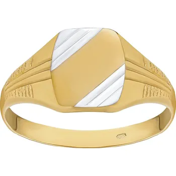 Šperk Zlatý pečetní prsten Valeron ze žlutého a bílého zlata