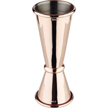 APS Koktejlová dvojitá odměrka, měděné, /-/ 2,5 + 5, výška: 110 mm, průměr: 40 mm