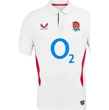 Chlapecké tričko Castore England Rugby Home Classic Shirt 2025 Juniors White/Red 13 let