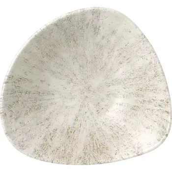 Talíř CHURCHILL Stone Ametyst šedý hluboký talíř, trojúhelník, ø: 235 mm