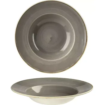 Talíř CHURCHILL Stonecast Peppercorn Grey hluboký talíř s okrajem, průměr: 240 mm