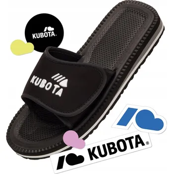 Pánské pantofle Pánské pantofle Kubota na suchý zip, černé, velikost 42