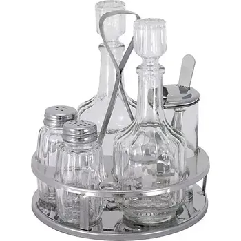 CONTACTO Mini souprava na stůl s solí/pepřem, octem/olejem, hořčicí, výška: 165 mm, průměr: 155 mm