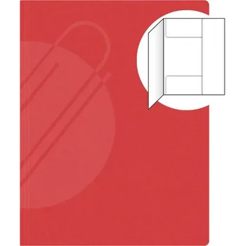 Odkládací mapa se 3 chlopněmi PREŠPÁN 253 - červená