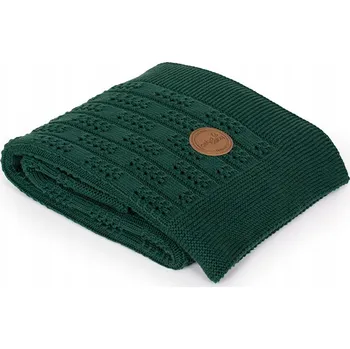 Dětská deka Dětská deka pro miminko 90x90 Vzor rybí kost zelená Ceba Baby, r.90x90