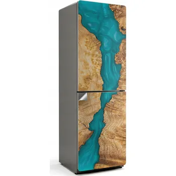 Fototapeta Samolepicí nálepka na ledničku do kuchyně Přírodní vzor dřeva s pryskyřicí