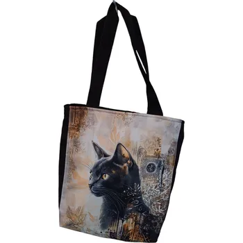 Taška přes rameno, černá kočka