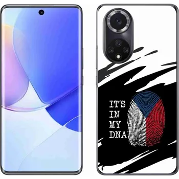 Vlajka Gelový kryt mmCase na Honor 50 - vlajka otisk prstu černobílé pozadí