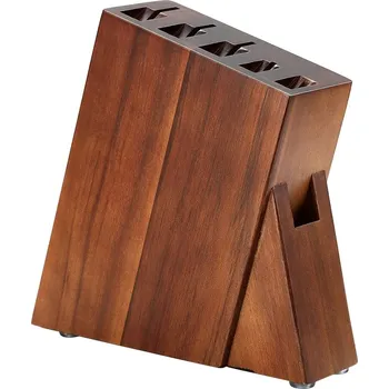 Kuchyňské náčiní XinZuo Stojánek na 5 nožů a nůžky - akácie