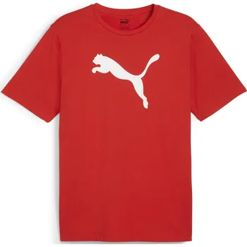 Pánské tričko Pánské triko PUMA TEAMRISE LOGO JERSEY COTTON 658705_01 PUMA RED/PUMA WHITE XXL