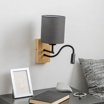 Nástěnné svítidlo Brilagi - LED Nástěnná lampa NUBILA WOOD 1xE27/25W/230V + LED/3W dub/antracit