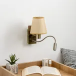 Brilagi - LED Nástěnná lampa NUBILA 1xE27/25W/230V+LED/3W mosaz/světle hnědá