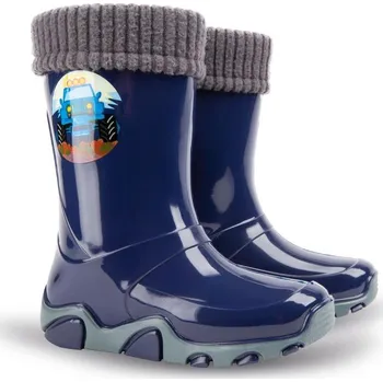 Dívčí holínky DEMAR-STORMER LUX 0402 D tmavě modrý zateplené Velikost: 20 - 21