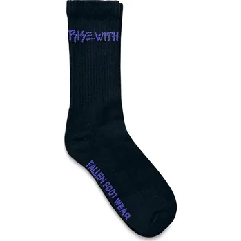 Pánské ponožky FALLEN ponožky - Rise With Ii Sock Black Purple (BLACK-PURPLE) velikost: OS