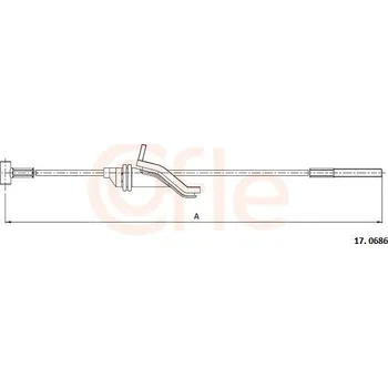 Lanko parkovací brzdy Lanovod parkovací brzdy COFLE 17.0686