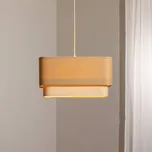 Maco Design Závěsné svítidlo Kwadro Duo, krémová/béžová, 50x50cm, juta/len béžová, krémová 1 x 60 W - Doprava zdarma