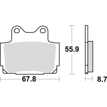 Brzdová destička brzdové destičky, BRAKING (polo-kovová směs SM1) 2 ks v balení M501-108