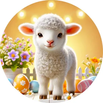 Jedlá dekorace na dort Jedlý papír beránek