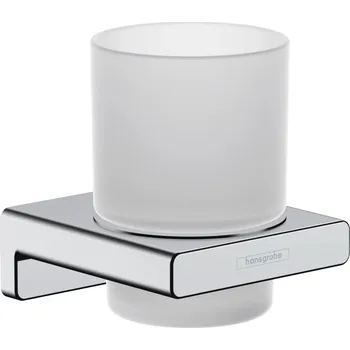 Držák na ručník Hansgrohe držák kartáčků Addstoris 41749990, chrom, černá mat, zlatá lesk Barva: Chrom