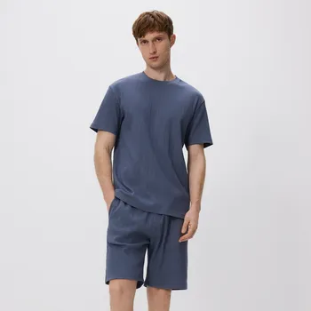 Reserved - Strukturální šortky regular - ocelově modrá - 626EF-95X - 626EF-95X-L