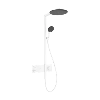Vodovodní baterie Hansgrohe Raindance Alive S - Showerpipe 300 2jet EcoSmart, s termostatem ShowerSelect Comfort, bílá matná 24596700