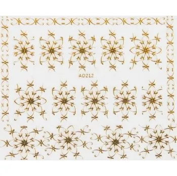 Samolepky na nehty ažurové zlaté samolepicí [VZOR Č. 1]