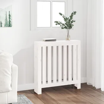 Hlavice pro radiátor Nábytek XL Kryt na radiátor Bílý 79,5 x 19 x 84 cm masivní borové dřevo 822567