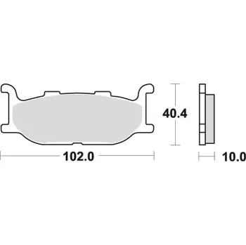 Brzdová destička brzdové destičky, BRAKING (semi-metalická směs SM1) 2 ks v balení M501-139
