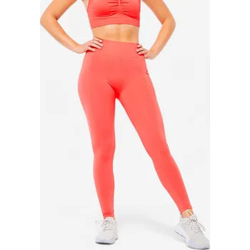 Dámské legíny DOMYOS Dámské bezešvé fitness legíny 900 Push Up M RŮŽOVÁ