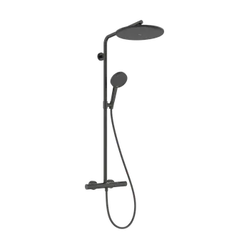 Vodovodní baterie Hansgrohe Raindance Alive S Puro - Showerpipe 300 1jet EcoSmart, s termostatem Ecostat Element, kartáčovaný černý chrom 24593340
