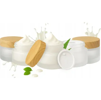 Sklenice 5x Sklenice Sklenička Matná Zmrzlá 5 g na Krém Balzám Kosmetiku Mast