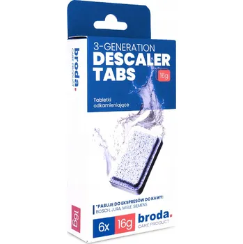 Příprava kávy BRODA CARE - Odvápňovací tablety pro kávovary - 6 x 16g JURA Bosch Siemens