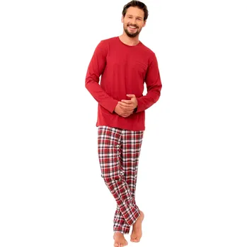 Pánské pyžamo Pánské pyžamo Orion 1268/22 HOTBERG Barva/Velikost: bordo (vínová) / XXL