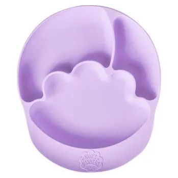 dětská jídelní sada Talerz silikonowy z przyssawką fioletowy