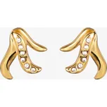 Pozlacené náušnice z chirurgické oceli Ester s českým křišťálem Preciosa