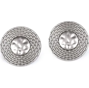 Knoflík Kovový knoflík designový velikost 30", 38" - (38") nikl tm. (25 ks)