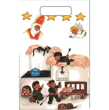 Taška igelitová - Mikul. sáček 205 x 320mm / 4. ČERTI NA PECI