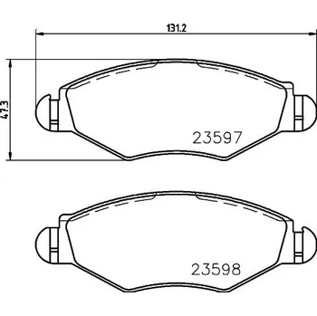 Brzdová destička Sada brzdových destiček, kotoučová brzda HELLA 8DB 355 009-411