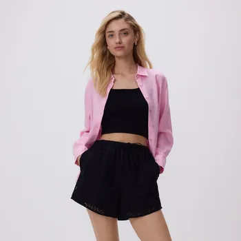 Dámské kraťasy Reserved - Ažurové šortky - černý - 174BP-99X - 174BP-99X-XL