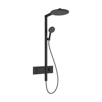 Vodovodní baterie Hansgrohe Raindance Alive S - Showerpipe 300 2jet EcoSmart, s termostatem ShowerSelect Comfort, černá matná 24596670