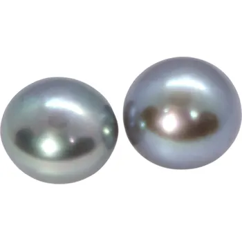 Dětské navlékací korálky Perla sladkovodní přírodní šedá s kovovým leskem 8 -8,5mm polovrtaná PP 116-2