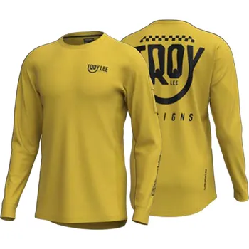 cyklistický dres Pánský dres Troy Lee Designs Rucus ride tee - Eyez safron Velikost: L