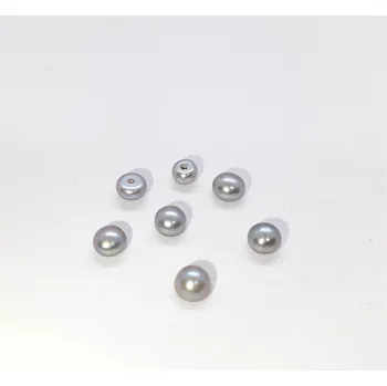 Dětské navlékací korálky Perla sladkovodní přírodní šedofialová 4-4,5mm polovrtaná PP 088-1