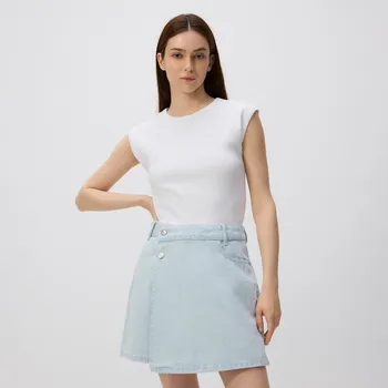 Dámské kraťasy Reserved - Džínová sukně se všitými šortkami - modrá - 8758B-05J - 8758B-05J-46