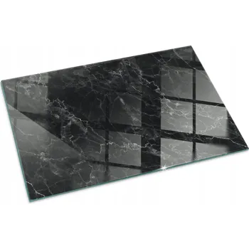 Krbová kamna Skleněná Podložka Pod Kamna Tvrzené Sklo Elegantní Vzor Mramoru 100x70 cm