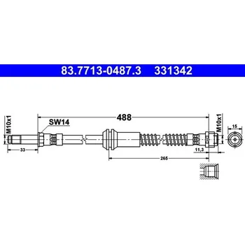 Brzdová hadice Brzdová hadice ATE 83.7713-0487.3