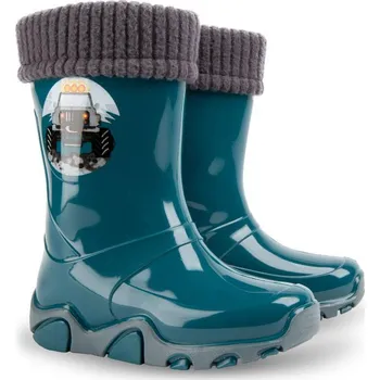 Dívčí holínky DEMAR-STORMER LUX 0402 C zelený zateplené Velikost: 32 - 33