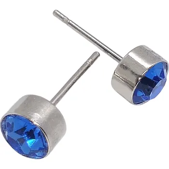 Souprava šperků Náušnice se šatony Preciosa Sapphire nerezová ocel 304 VL 103